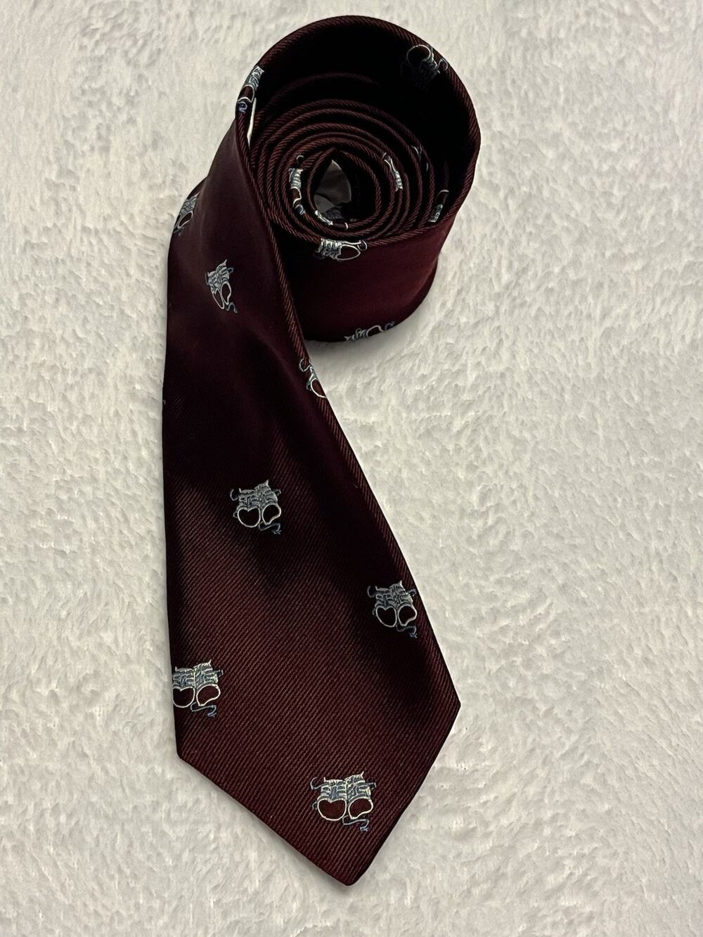 Vintage Khorassan For The Centurions Comedy Tragedy Masks Necktie Theater